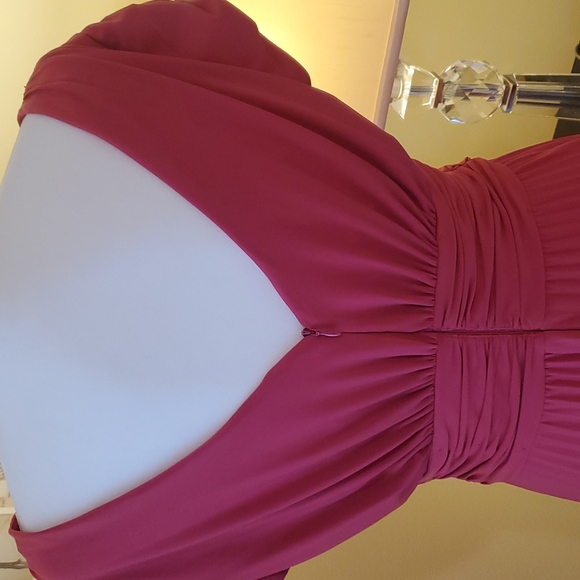 IVY BLU DRESS, size 10, rose, cap sleeve, v-neck, full pleated skirt, excellent. - Picture 4 of 11